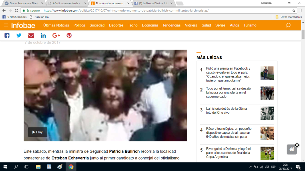 El incómodo momento de Patricia Bullrich con militantes ...