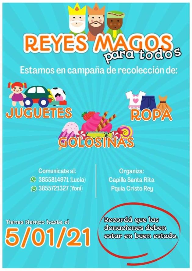 Jóvenes de la Capilla Santa Rita recolectan juguetes | La Banda Diario