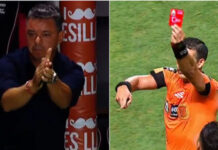 Marcelo Gallardo fue expulsado por hacerle un gesto al árbitro en el partido entre River y Argentinos Juniors