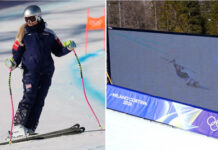 La dura caída de una esquiadora en los Juegos Olímpicos de Invierno