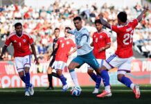 Portugal le ganó a Chile en el primero de sus amistosos