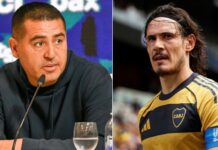 Riquelme sobre la salida de Cavani de Boca: “Fue un orgullo tenerlo acá”