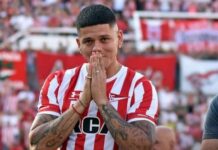 Marcos Rojo no podrá jugar la semifinal ante Flamengo